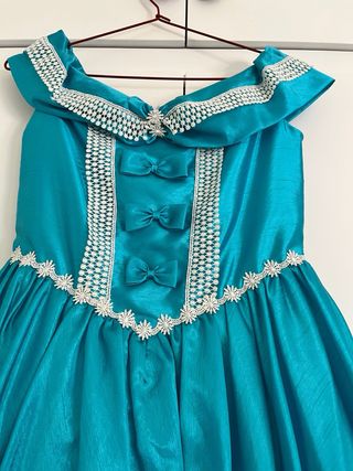 Vestido de fiesta niña azul