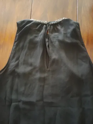 Top mujer negro con pedrería