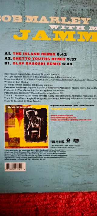 Vinilo Bob Marley con MC Lyte - Jammin' Remixes