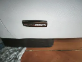 Sofá de Piel Blanco 3 Plazas