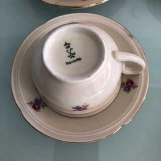 6 Tazze di caffè in porcellana con piatti