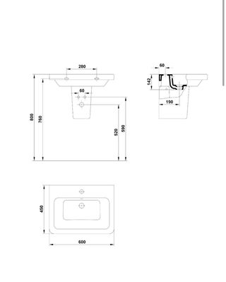 Lavabo Gala Semipedestal con Fijaciones GALA