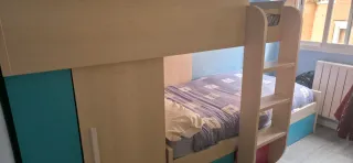 Dormitorio juvenil litera con cajones