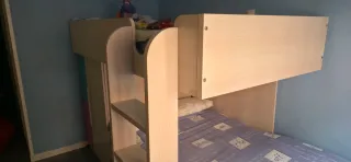 Dormitorio juvenil litera con cajones