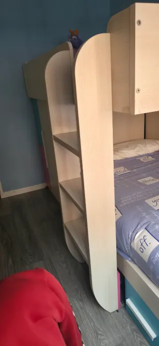 Dormitorio juvenil litera con cajones