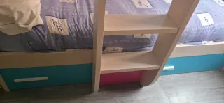 Dormitorio juvenil litera con cajones