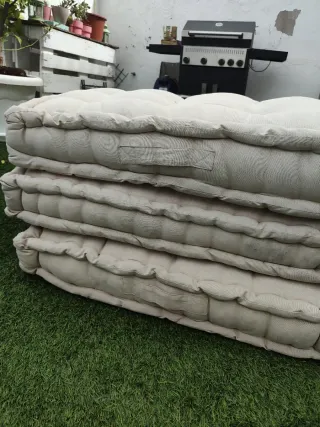 3 Cojines Exterior Leroy Merlin Beige impermeables