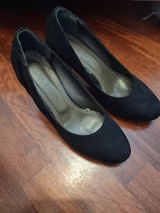 Scarpe nere tacco largo