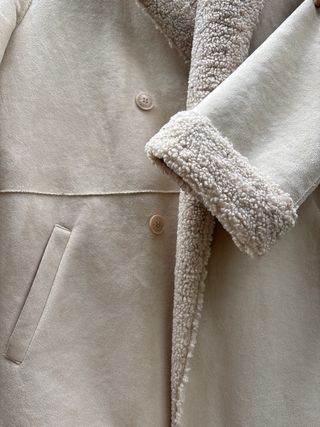 Abrigo largo beige claro Adolfo Dominguez