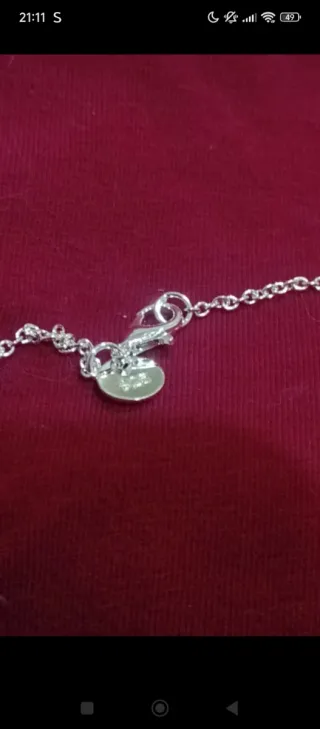 Conjunto Plata 925 Infinito Collar, Anillo y Pendi