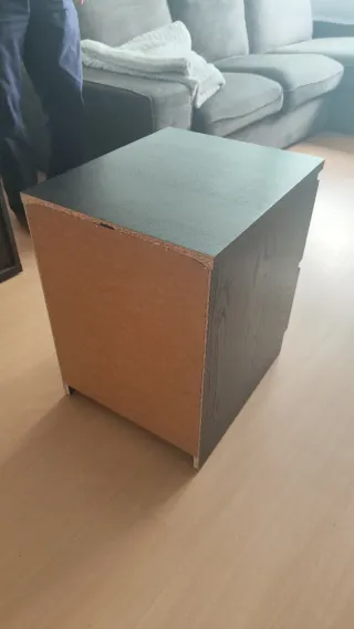 Cómoda MALM Negro-Marrón 2 cajones