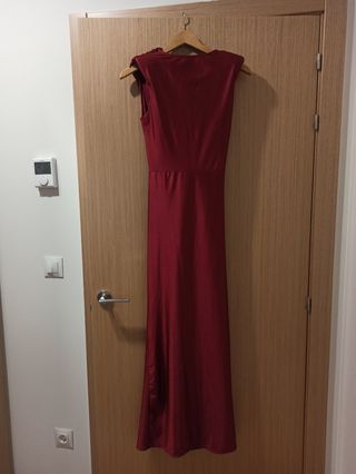 Vestido rojo/burdeos de fiesta usado en shooting