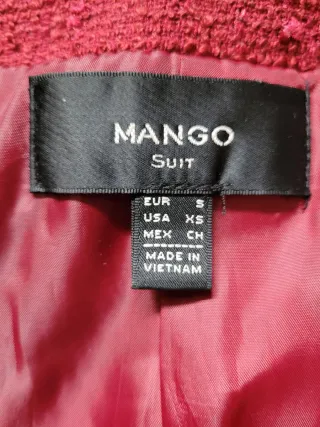 Blazer Mango burdeos y negro Talla S