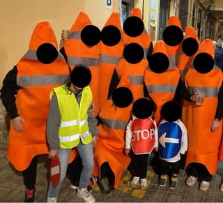 Disfraz Cono Naranja Talla Única