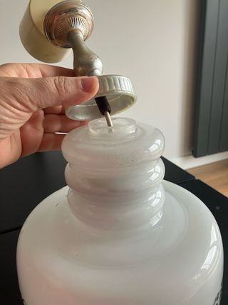 Lámpara de techo cristal y metal