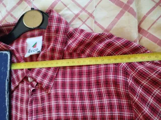 Camisa cuadros roja y blanca ECCO