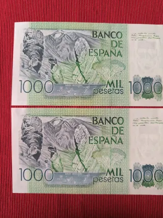 Pareja Billetes 1000 Pts  1979 SS - SC