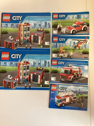 Estación Bomberos 60110 y camión de bomberos 60002