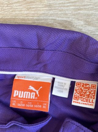 Polo Puma Vintage de deporte Talla XL Morado