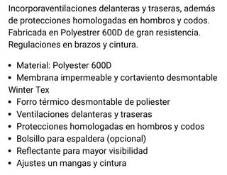 Chaqueta Moto Touring Hombre Negra