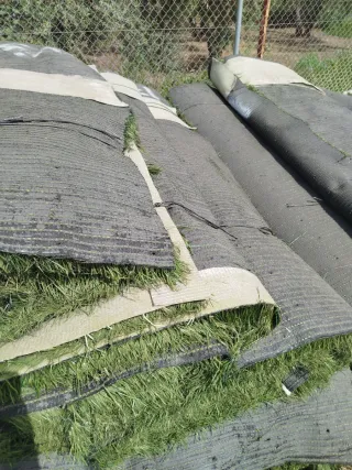 Césped artificial enrollado