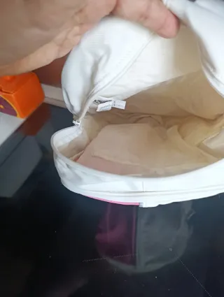 Mochila Domyos blanca y rosa