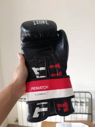 Guantes Leone y mascara Ray Sugar