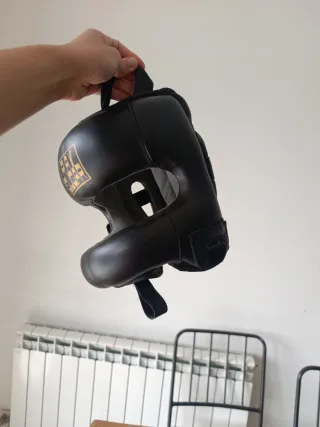 Guantes Leone y mascara Ray Sugar