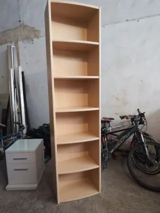Estantería alta madera 6 baldas