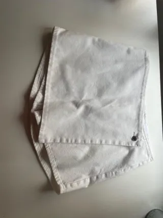 Falda pantalón vaquera blanca Mango Teen Talla S