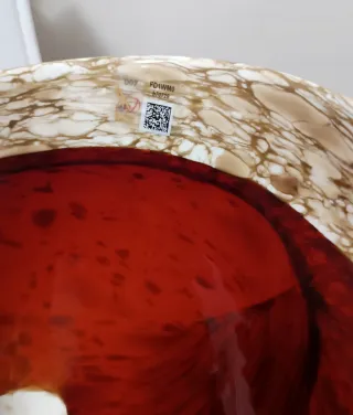 Yalos Murano Vaso Grande Vetro Rosso 32cm