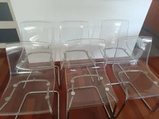 Pack 6 Sillas Tobias Ikea Transparentes