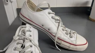 Converse All Star Piel Blanca Unisex