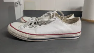 Converse All Star Piel Blanca Unisex