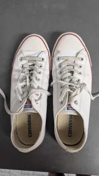 Converse All Star Piel Blanca Unisex