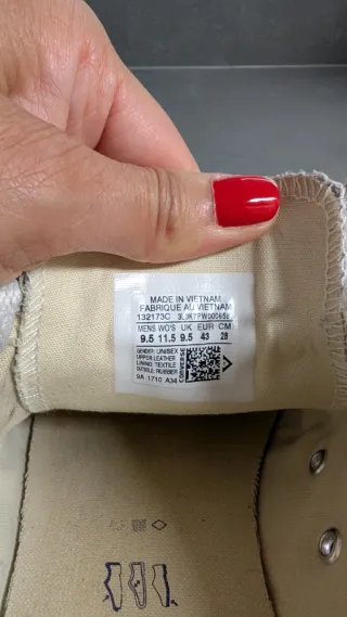 Converse All Star Piel Blanca Unisex