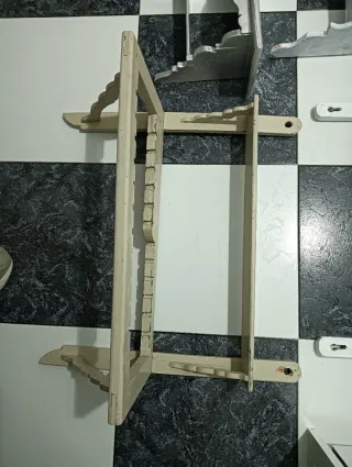 Soporte de madera blanco para colgar