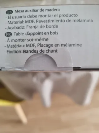 Mesa auxiliar redonda de madera