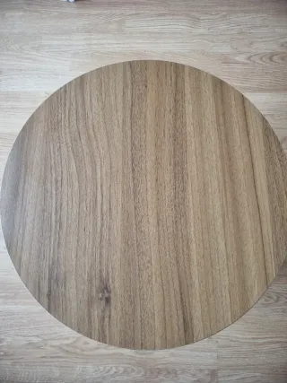 Mesa auxiliar redonda de madera