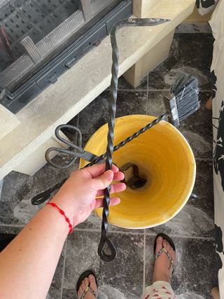 Conjunto 4 Accesorios Chimenea Metal y Cerámica