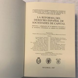 Reforma derecho español de sociedades de capital