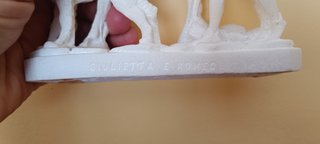 ESPECTACULAR ESTATUA BLANCA DE RUGGERI TITULADA GI