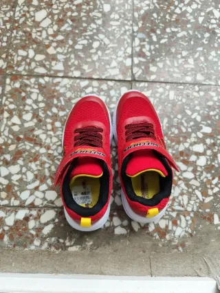 Zapatillas Skechers Lights Niños Rojas