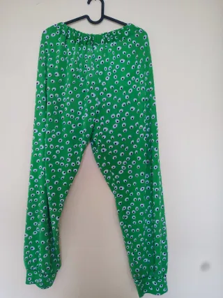 Pantalón bombacho estampado fluido Talla L