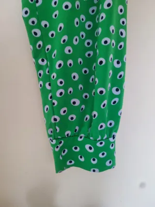 Pantalón bombacho estampado fluido Talla L