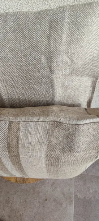 2 Fundas Cojín Lino Beige 45x45 y 30x50 NUEVAS