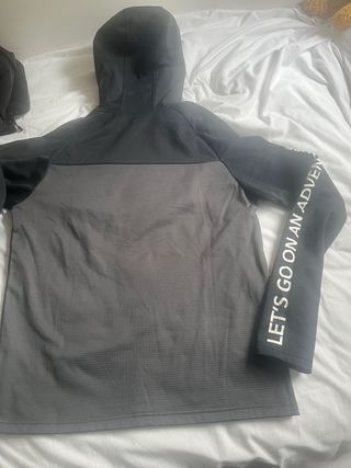 Sudadera Fila Capucha Gris/Negro Bitono