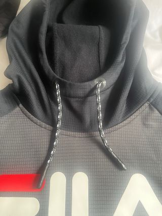 Sudadera Fila Capucha Gris/Negro Bitono