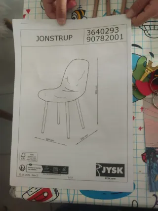 Funda silla Jysk pelo  blanca