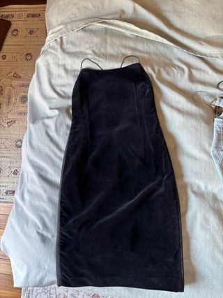 Tubino nero elegante in velluto